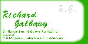 richard galbavy business card